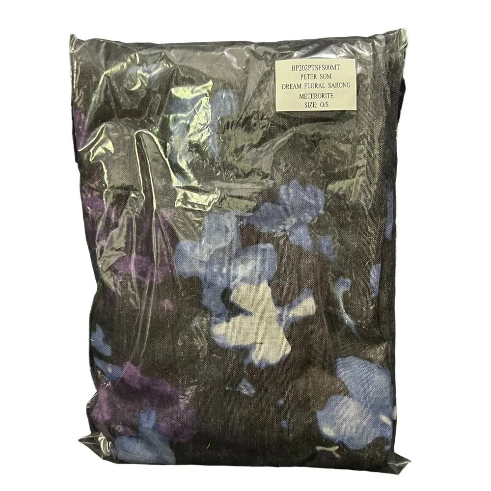 Peter Som Dream Floral Sarong Meteorite Coverup Dress Convertible Summer Beach D - Picture 6 of 15